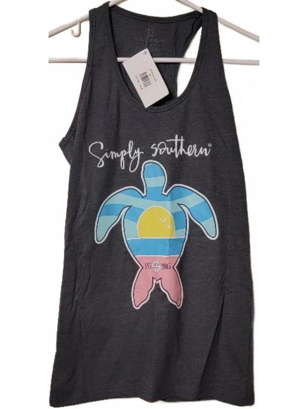 Simply southern tank top with turtle design.  Size M (juniors)
